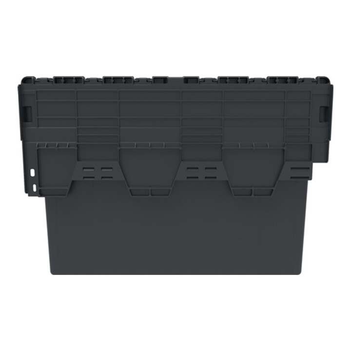 Mehrwegbehälter L600xB400xH400mm schwarz Wände u.BD geschl.