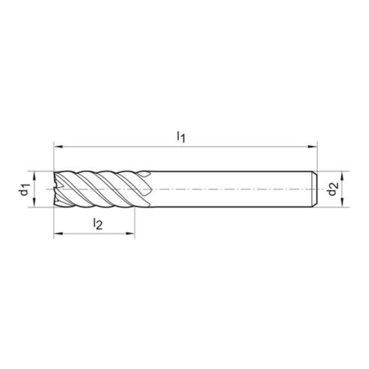 Mehrz.Fr.6527L VHM TiALN 8,0mm HB Z 6-8 N FORMAT