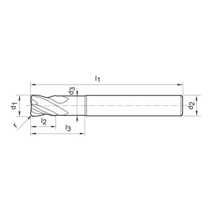 Mehrz.Fr. WN VHM TiALN 10,0mm HA D10mm Z4 FORMAT
