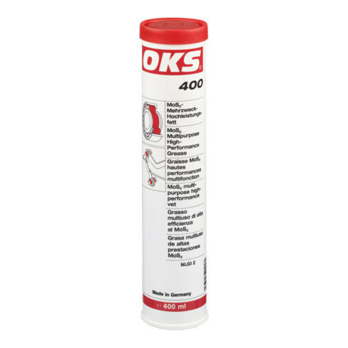 Mehrzweck-Hochleistungsfett OKS 400 mit MoS2 NLGI-Klasse 2 schwarz Kart. 400ml