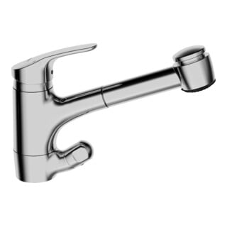 Mélangeur monotrou Hansa SPT-EH HANSAMIX DN 15 m Robinet d'arrêt tiroir pour vaisselle, chromé