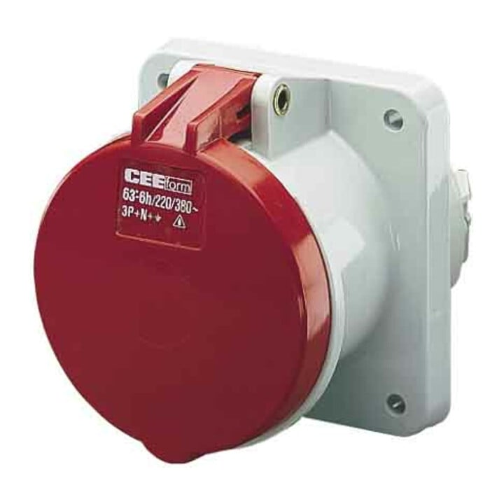 Mennekes Boîte d’encastrement TA 63A, 5p, 6h, 400V, IP44 1252A