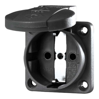 Mennekes Prise d’extension Schuko 16A, 2p+T, 230V, noire 11032