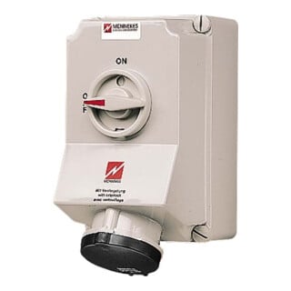 Mennekes Prise murale DUO 63A, 4p, 7h, 500V, IP44 5957A