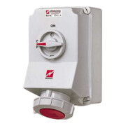 Mennekes Prise murale DUO 63A, 5p, 6h, 400V, IP67 5113A-1