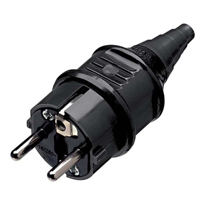 Mennekes Schuko-Stecker 16A, 2p+E, 230V, IP44sw 10754