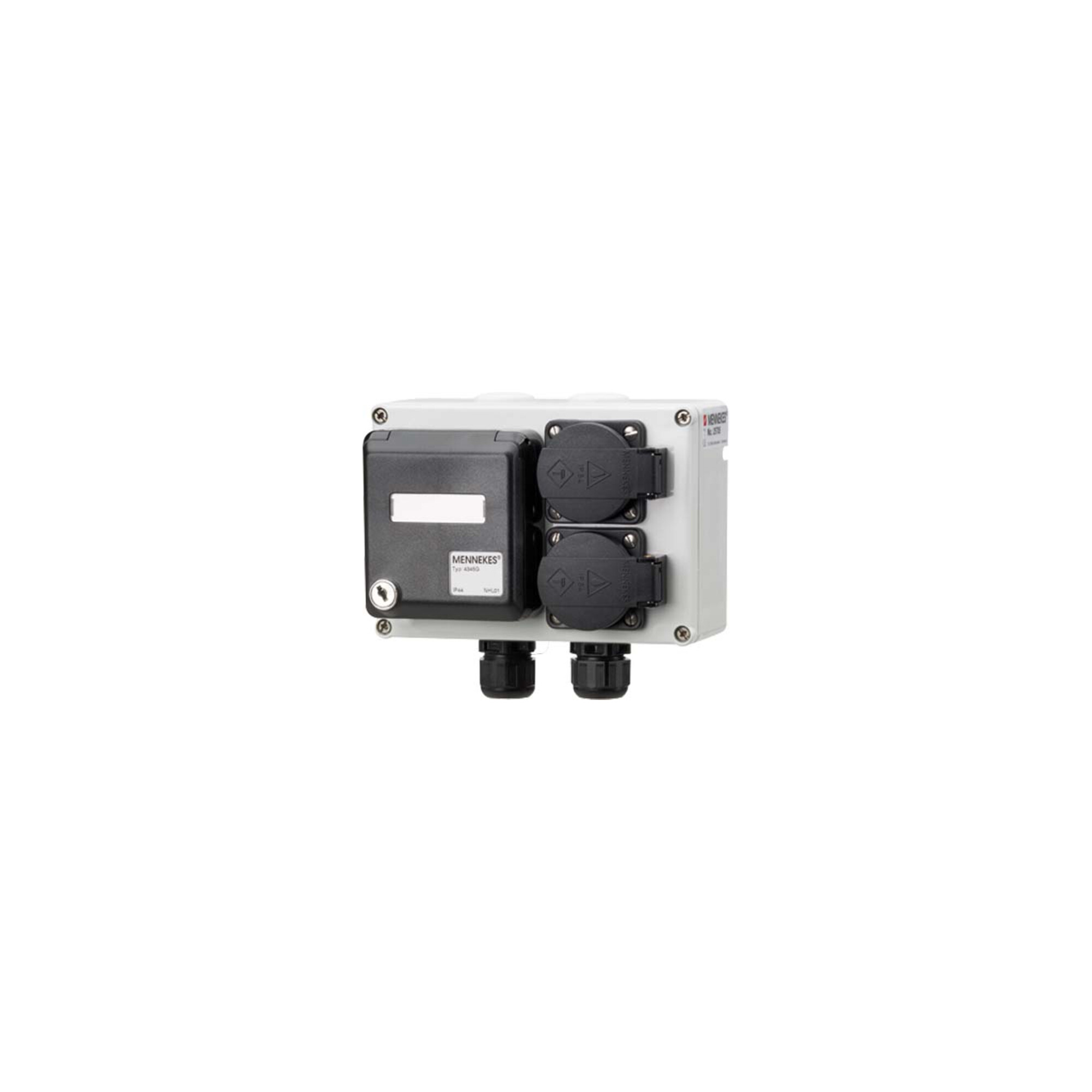 Mennekes Steckdosen-Kombination 2xSchuko 2xRJ45 IP44 25705