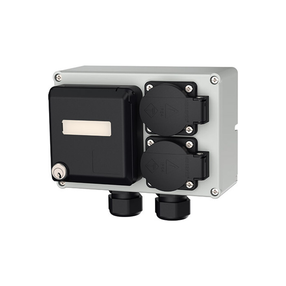 Mennekes Steckdosen-Kombination 2xSchuko 2xRJ45 IP44 25705