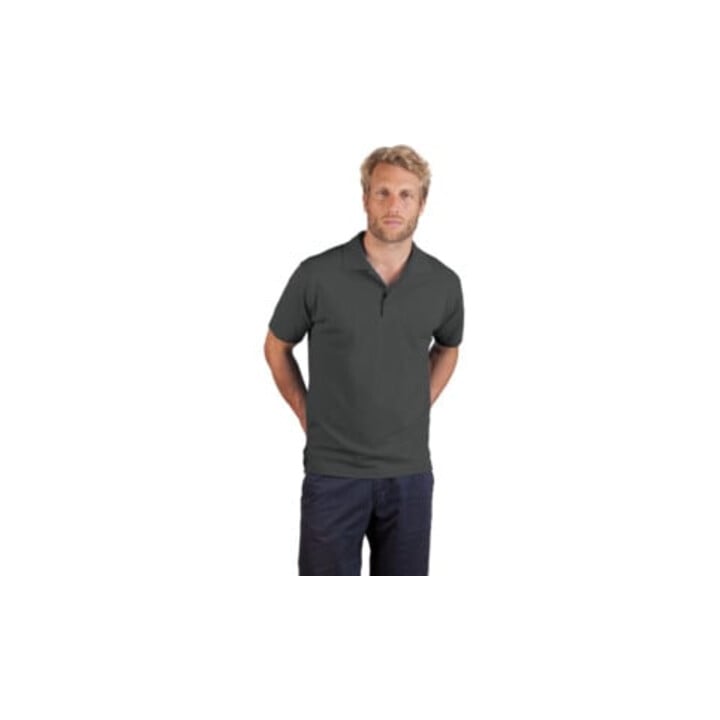 Men´s Superior Poloshirt Gr.L steel grey 100% CO PROMODORO