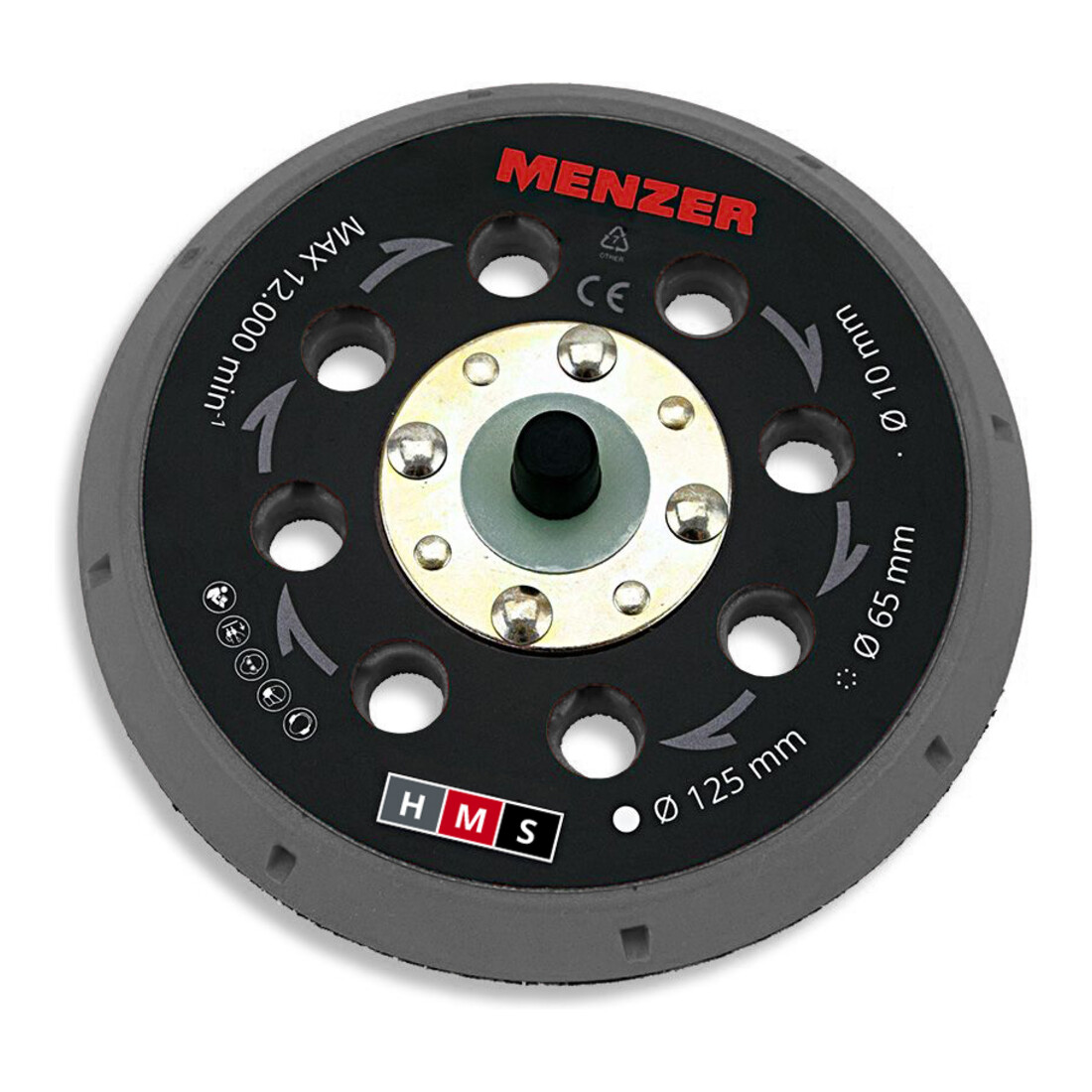MENZER Multi-Loch-Schleifteller Ø 125 mm hard