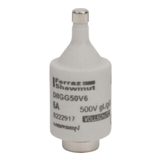 Mersen Fusible D-Sicherungseinsatz gG DII, 6A/AC500 DIIGG50V6