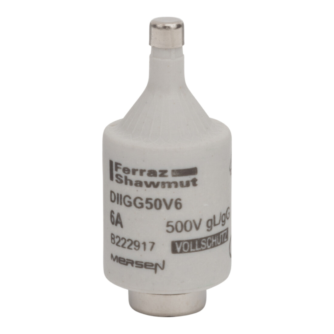 Mersen Fusible D-Sicherungseinsatz gG DII, 6A/AC500 DIIGG50V6