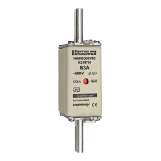 Mersen Fusible NH cartouche SF Gr.0 gG 63A/500V KM NH0GG50V63