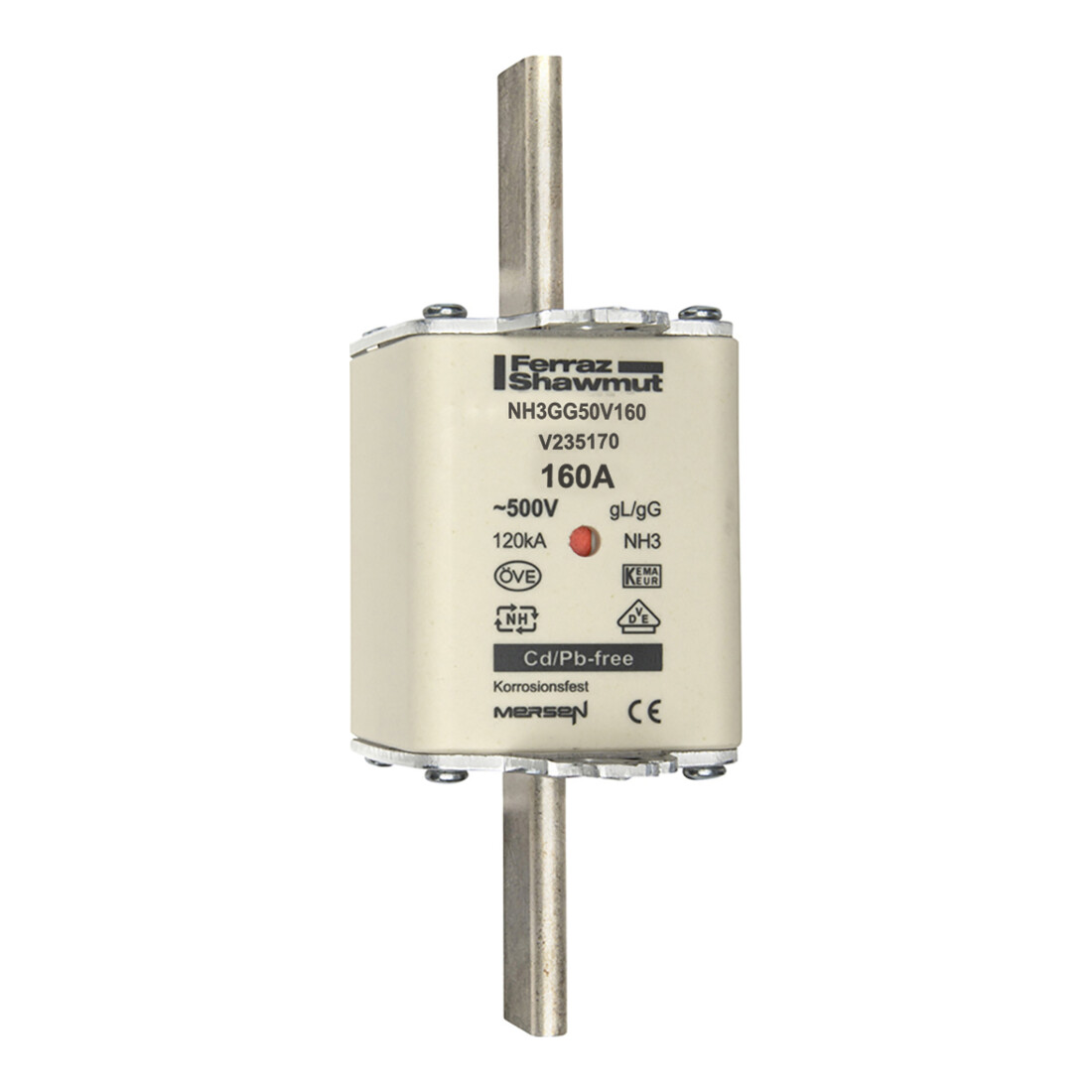Mersen Fusible NH cartouche SF Gr.3 gG 160A/500V KM NH3GG50V160