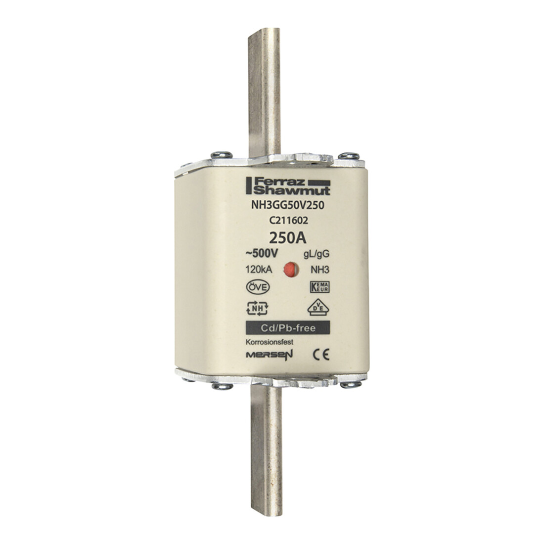 Mersen Fusible NH cartouche SF Gr.3 gG 250A/500V KM NH3GG50V250
