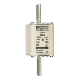 Mersen Fusible NH cartouche SF Gr.3 gG 400A/500V KM NH3GG50V400