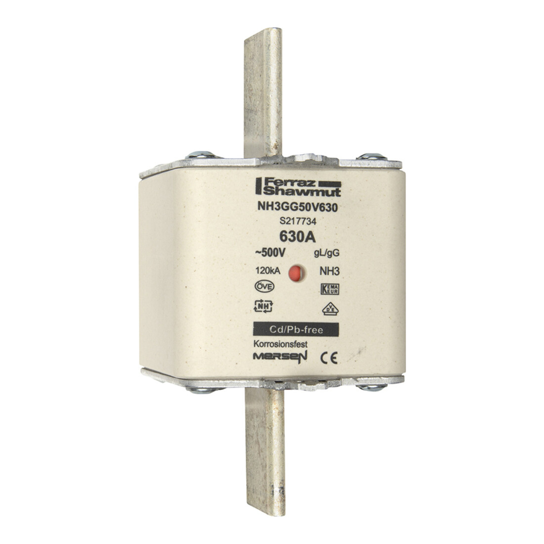 Mersen Fusible NH cartouche SF Gr.3 gG 630A/500V KM NH3GG50V630