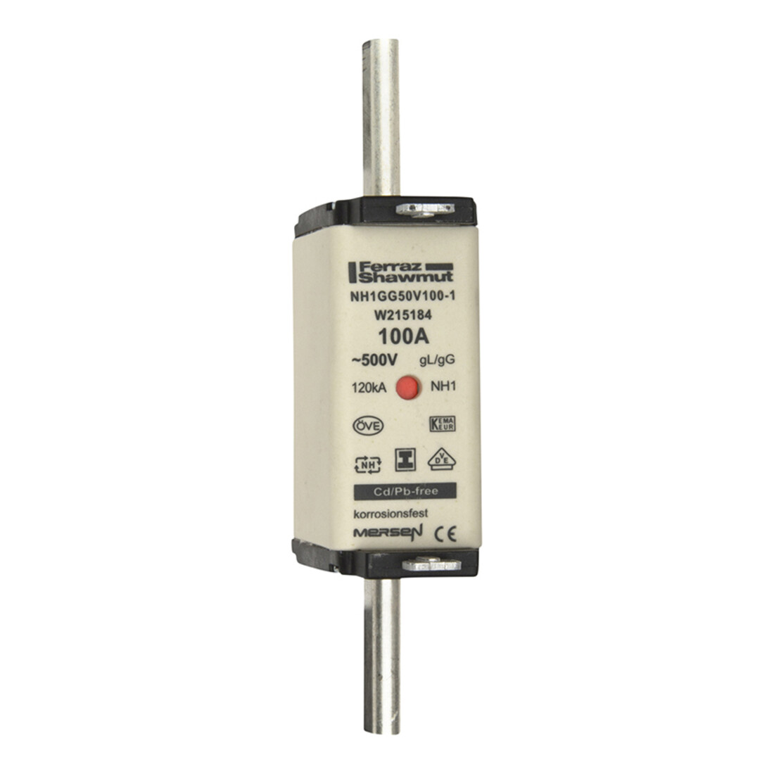 Mersen Fusible NH cartouche SG Gr.1 gG 100A/500V KM NH1GG50V100-1