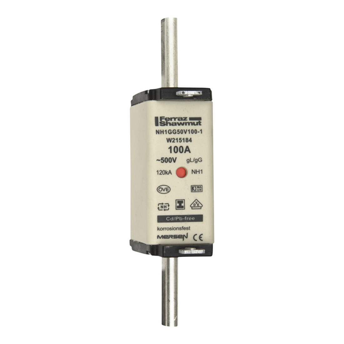 Mersen Fusible NH cartouche SG Gr.1 gG 100A/500V KM NH1GG50V100-1
