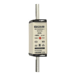 Mersen Fusible NH cartouche SG Gr.1 gG 63A 500V KM NH1GG50V63-1