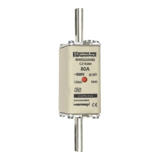 Mersen Fusible NH insert SF Gr.0 gG 80A/500V KM NH0GG50V80