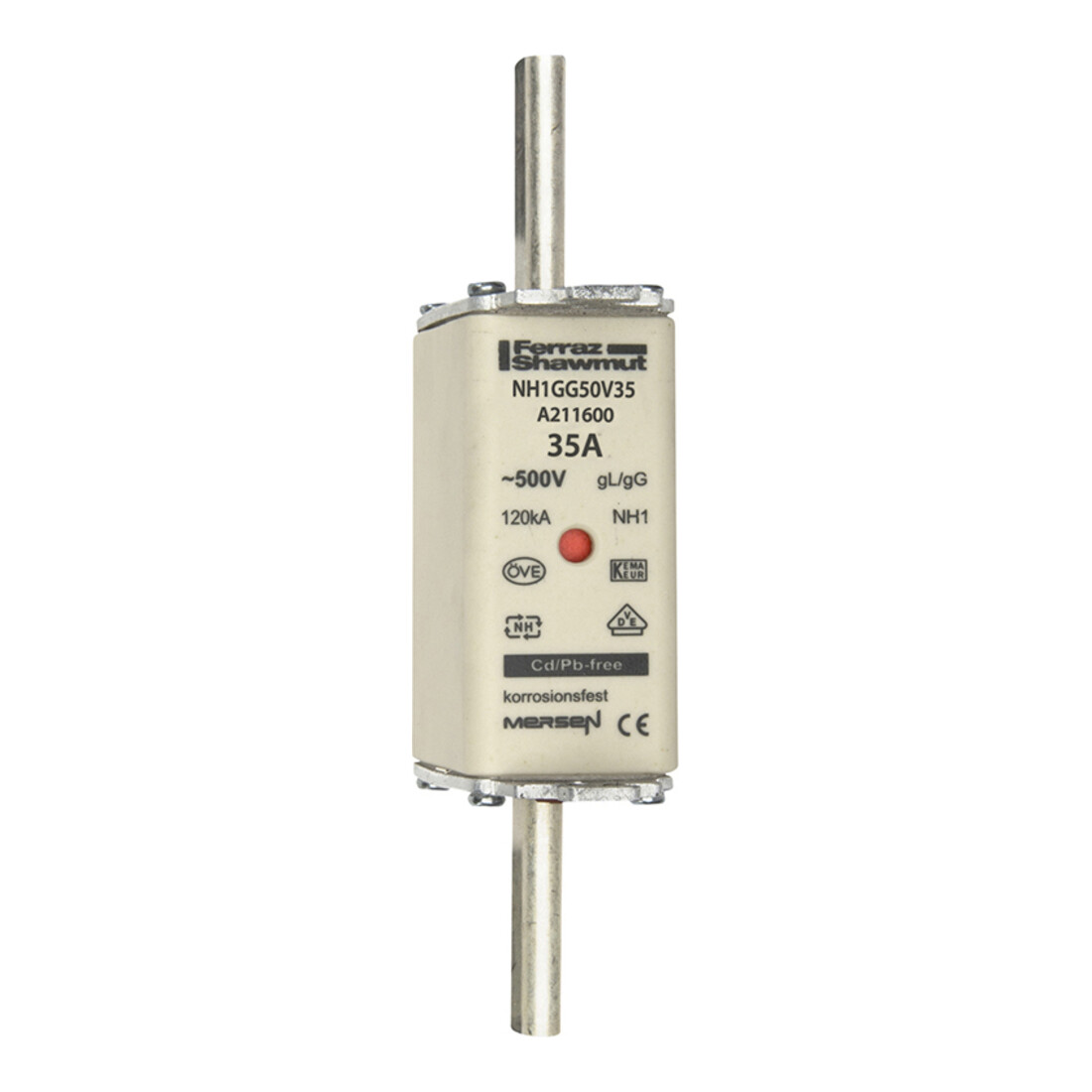 Mersen Fusible NH insert SF Gr.1 gG 35A/500V KM NH1GG50V35