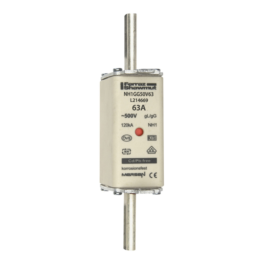 Mersen Fusible NH porte-fusible SF Gr.1 gG 63A/500V KM NH1GG50V63
