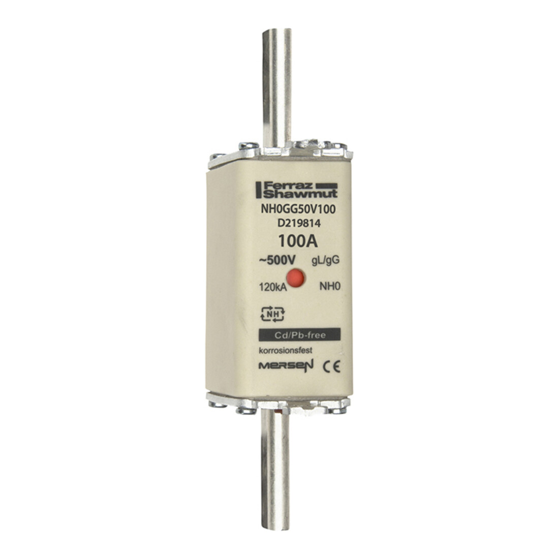 Mersen Fusible NH SF Gr.0 gG 100A/500V KM NH0GG50V100