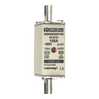 Mersen Fusible NH SF Gr.000 gG 100A/500V KM NH000GG50V100