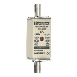 Mersen Fusible NH SF Gr.000 gG 6A/500V KM NH000GG50V6