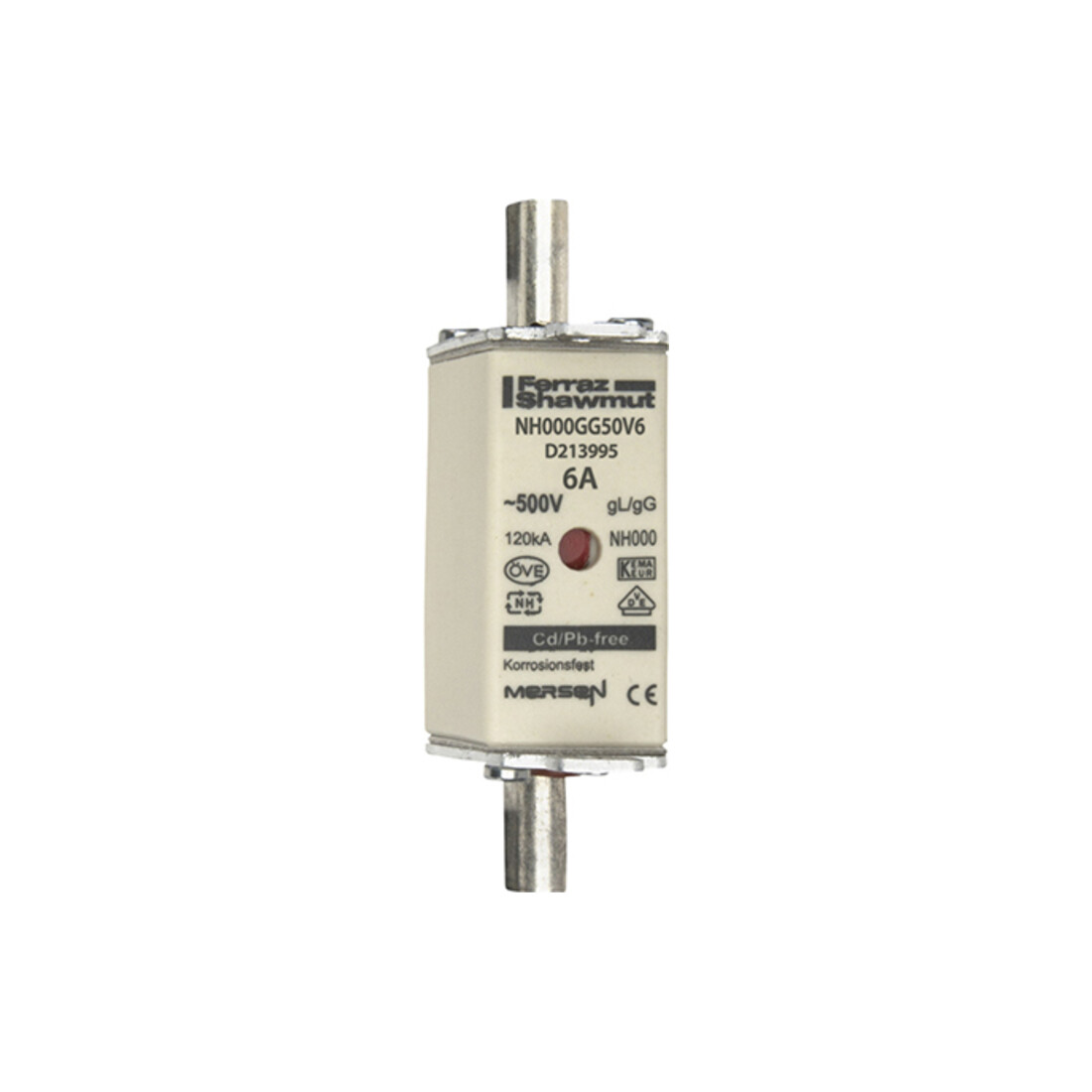 Mersen Fusible NH SF Gr.000 gG 6A/500V KM NH000GG50V6