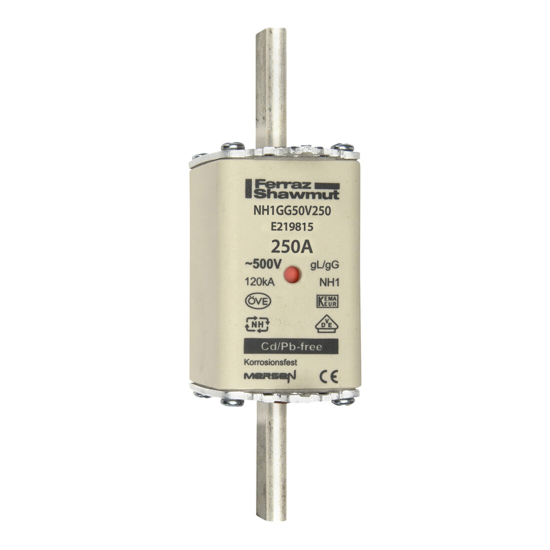 Mersen Fusible NH SF Gr.1 gG 250A/500V KM NH1GG50V250