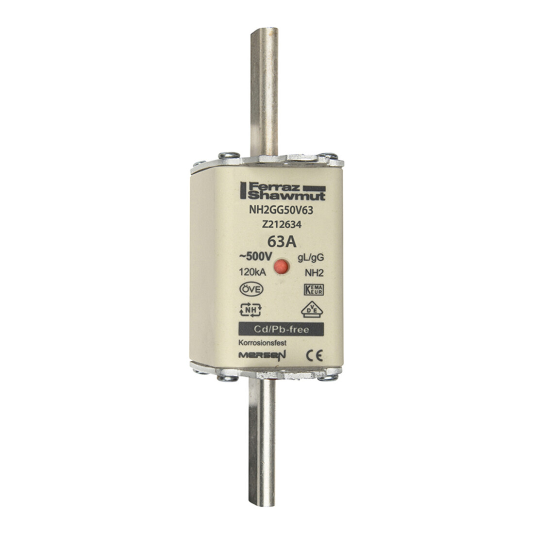 Mersen Fusible NH SF Gr.2 gG 63A/500V KM NH2GG50V63