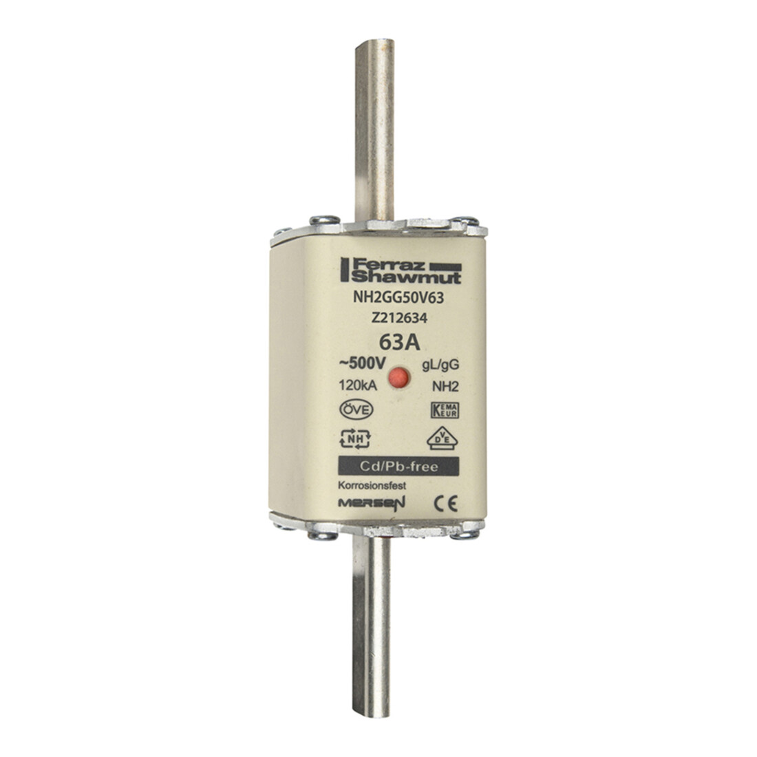 Mersen Fusible NH SF Gr.2 gG 63A/500V KM NH2GG50V63