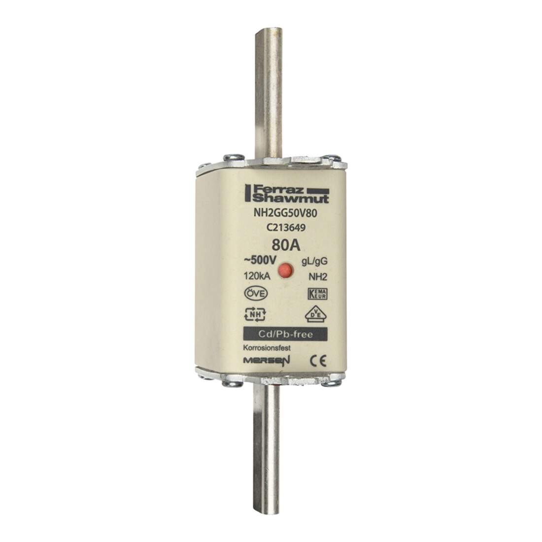 Mersen Fusible NH SF Gr.2 gG 80A/500V KM NH2GG50V80