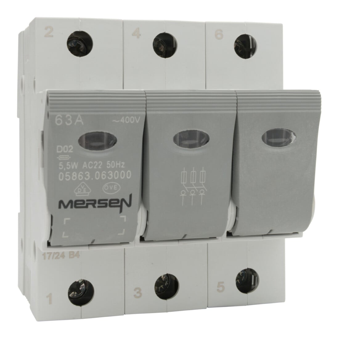 Mersen Lasttrennschalter NEOZED D02 63A/230/400V 3-p 05863.063000