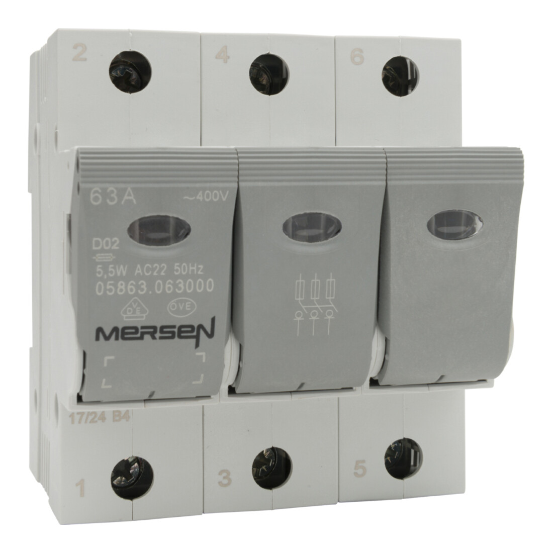 Mersen Lasttrennschalter NEOZED D02 63A/230/400V 3-p 05863.063000