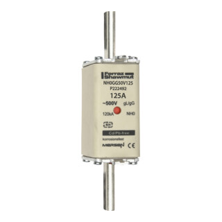 Mersen NH-Sicherungseinsatz SF Gr.0 gG 125A/500V KM NH0GG50V125
