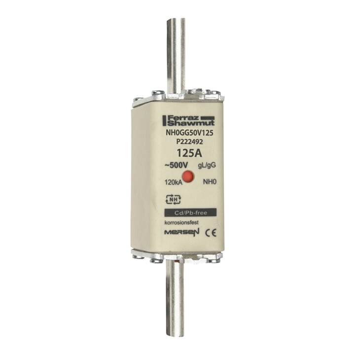 Mersen NH-Sicherungseinsatz SF Gr.0 gG 125A/500V KM NH0GG50V125