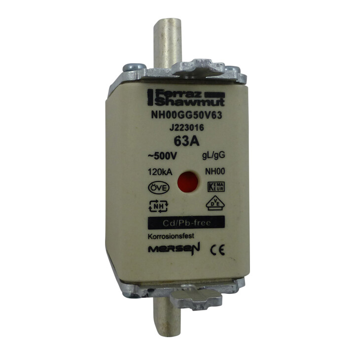 Mersen NH-Sicherungseinsatz SF Gr.00 gG 63A/500V KM NH00GG50V63