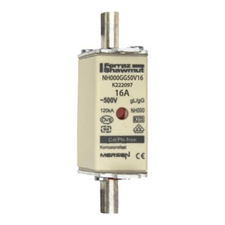 Mersen NH-Sicherungseinsatz SF Gr.000 gG 16A/500VKM NH000GG50V16