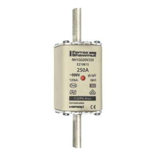 Mersen NH-Sicherungseinsatz SF Gr.1 gG 250A/500V KM NH1GG50V250