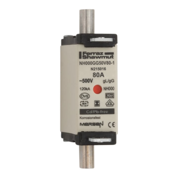 Mersen NH-Sicherungseinsatz SG Gr.000 gG 80A/500VKM NH000GG50V80-1