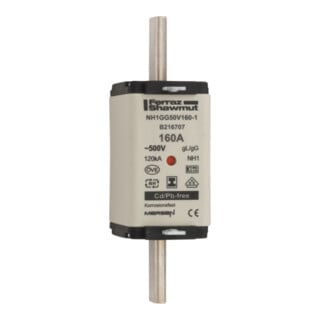 Mersen NH-Sicherungseinsatz SG Gr.1 gG 160A/500V KM NH1GG50V160-1