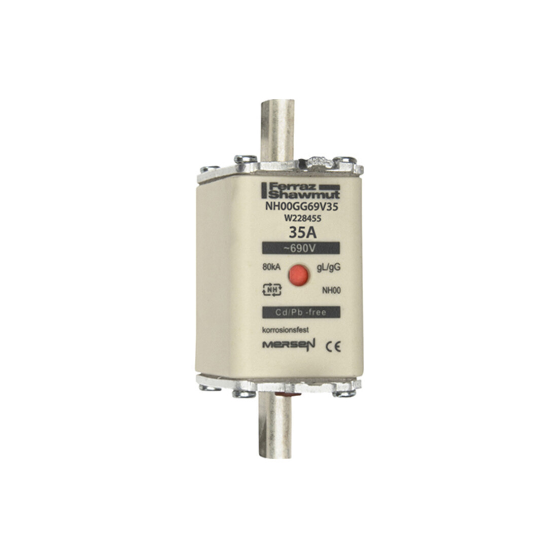 Mersen Porte-fusible NH SF Gr.00 gG 35A/690V KM NH00GG69V35