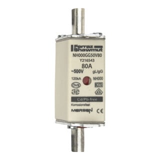 Mersen Porte-fusible NH SF Gr.000 gG 80A/500V KM NH000GG50V80
