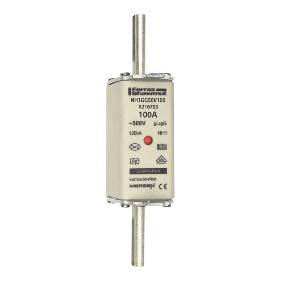 Mersen Porte-fusible NH SF Gr.1 gG 100A/500V KM NH1GG50V100