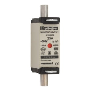 Mersen Porte-fusible NH SG Gr.000 gG 25A/500V KM NH000GG50V25-1