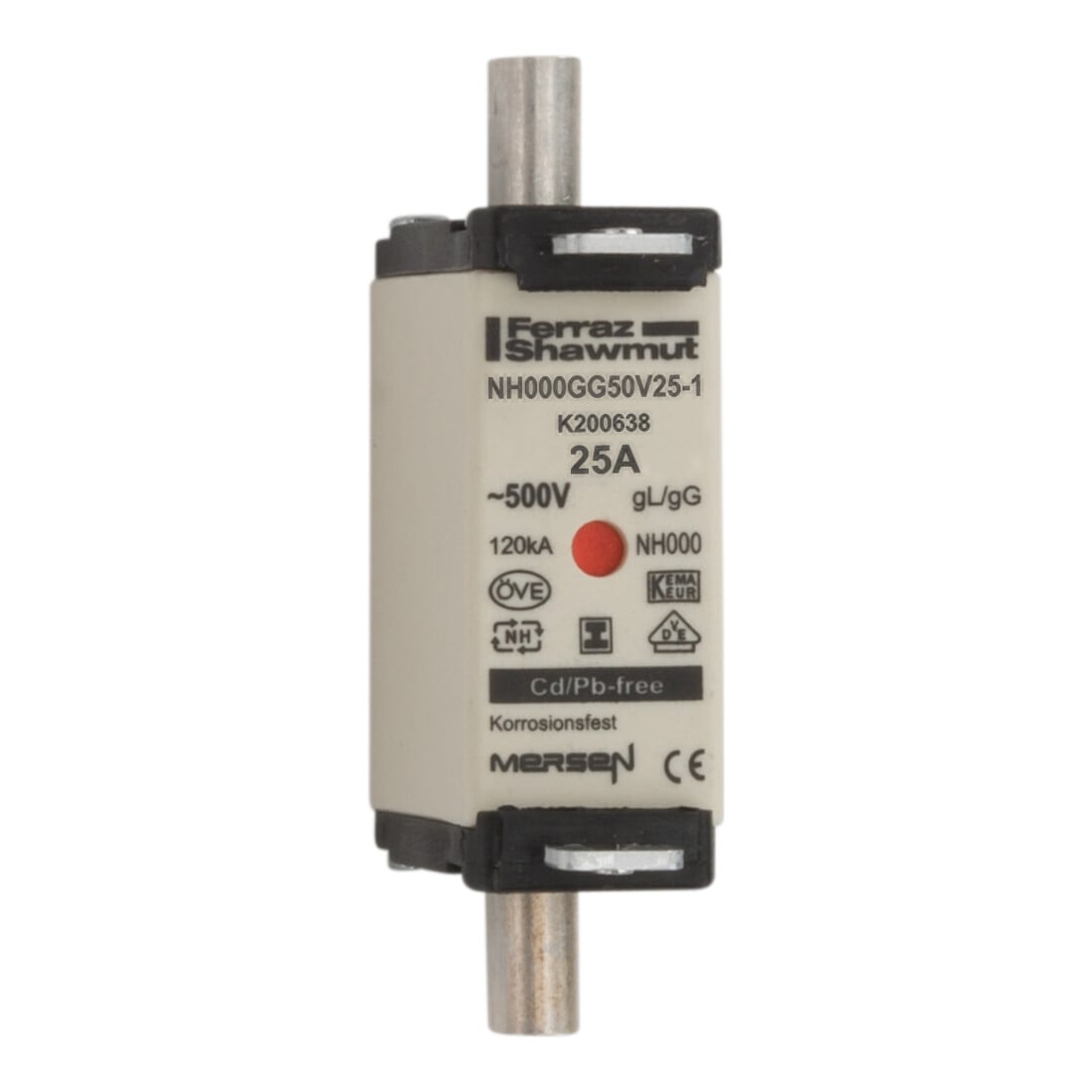 Mersen Porte-fusible NH SG Gr.000 gG 25A/500V KM NH000GG50V25-1