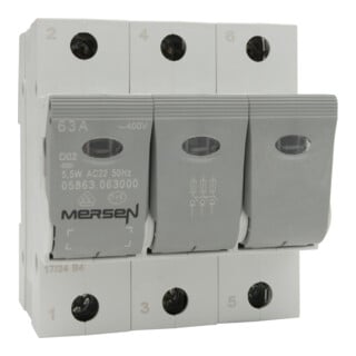 Mersen Sectionneur de charge NEOZED D02 63A/230/400V 3-p 05863.063000